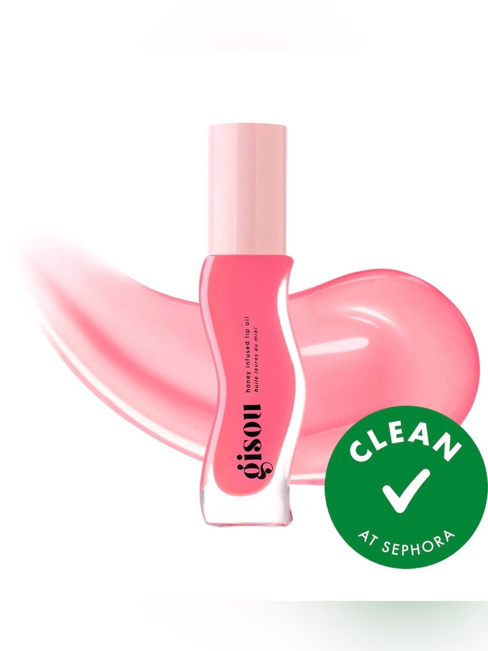 Gisou Honey Infused Lip Oil • Raspberry Swirl Hydrating Gloss • Brand New in Box